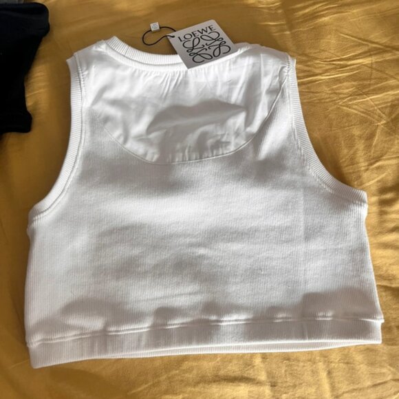 White cropped vest Loewes top - Picture 2 of 3
